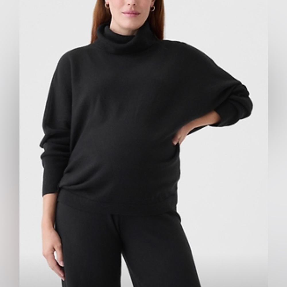 *4/$20* Gap Maternity CashSoft Turtleneck Sweater, Black, sz M